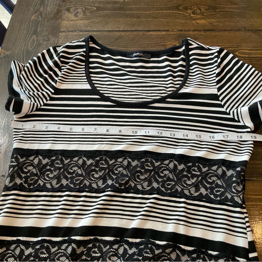 Style & Co. Black and White Striped Maxi Dress - Picture 6 of 9